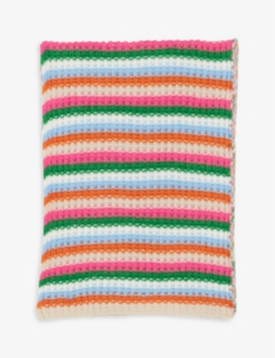Claudie Pierlot Mala Striped Knitted Scarf In Divers
