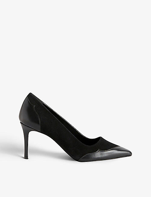 CLAUDIE PIERLOT: Adelie two-tone leather court shoes