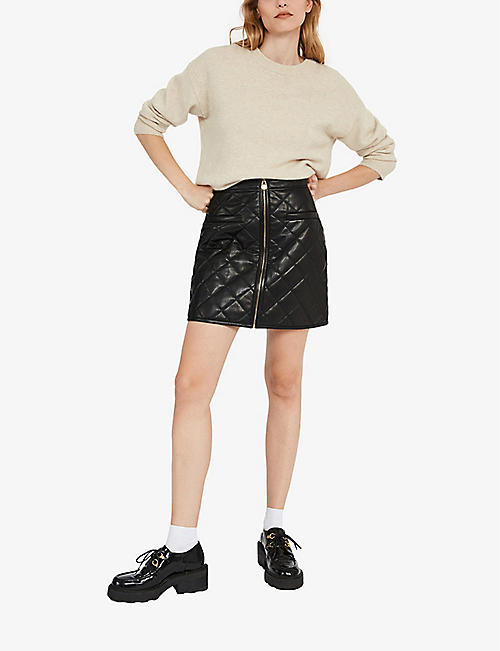Cut-out high-waist cotton-blend mini skirt Selfridges & Co Women Clothing Skirts Mini Skirts 