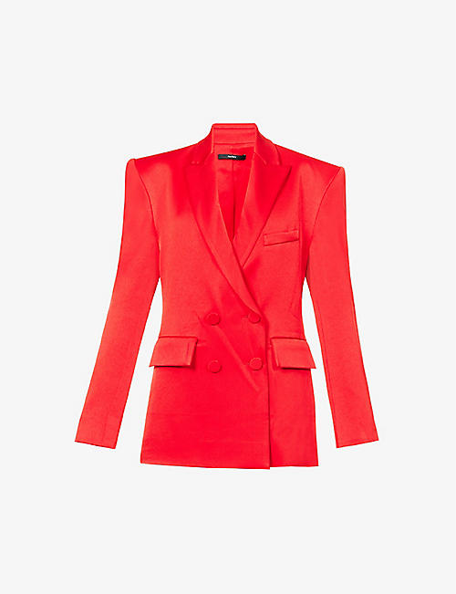 ALEX PERRY: Wells double-breasted satin blazer