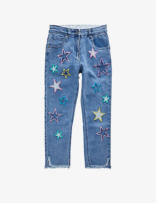 STELLA MCCARTNEY: Star-print stretch-denim jeans 4-16 years