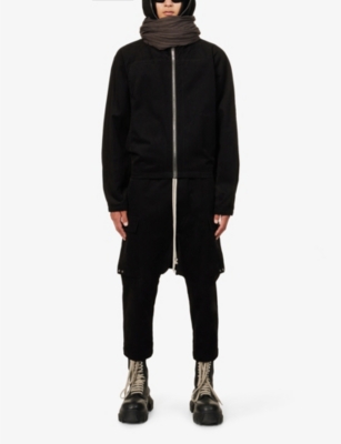 RICK OWENS Sealed full-zip boxy-fit cotton-twill windbreaker jacket