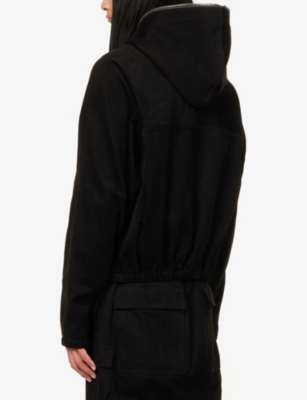 RICK OWENS Sealed full-zip boxy-fit cotton-twill windbreaker jacket