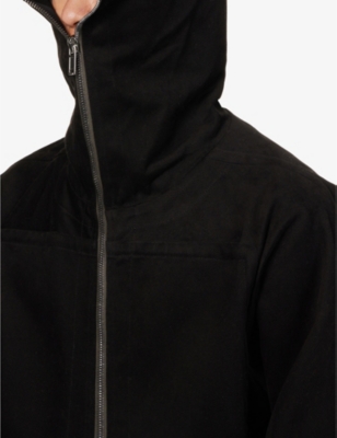 RICK OWENS Sealed full-zip boxy-fit cotton-twill windbreaker jacket