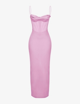 Rent HOUSE OF CB Charmaine Corset Gown (Bush Pink) - Rent this $149