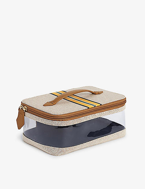 PARAVEL: Cabana see-all recycled-canvas vanity case