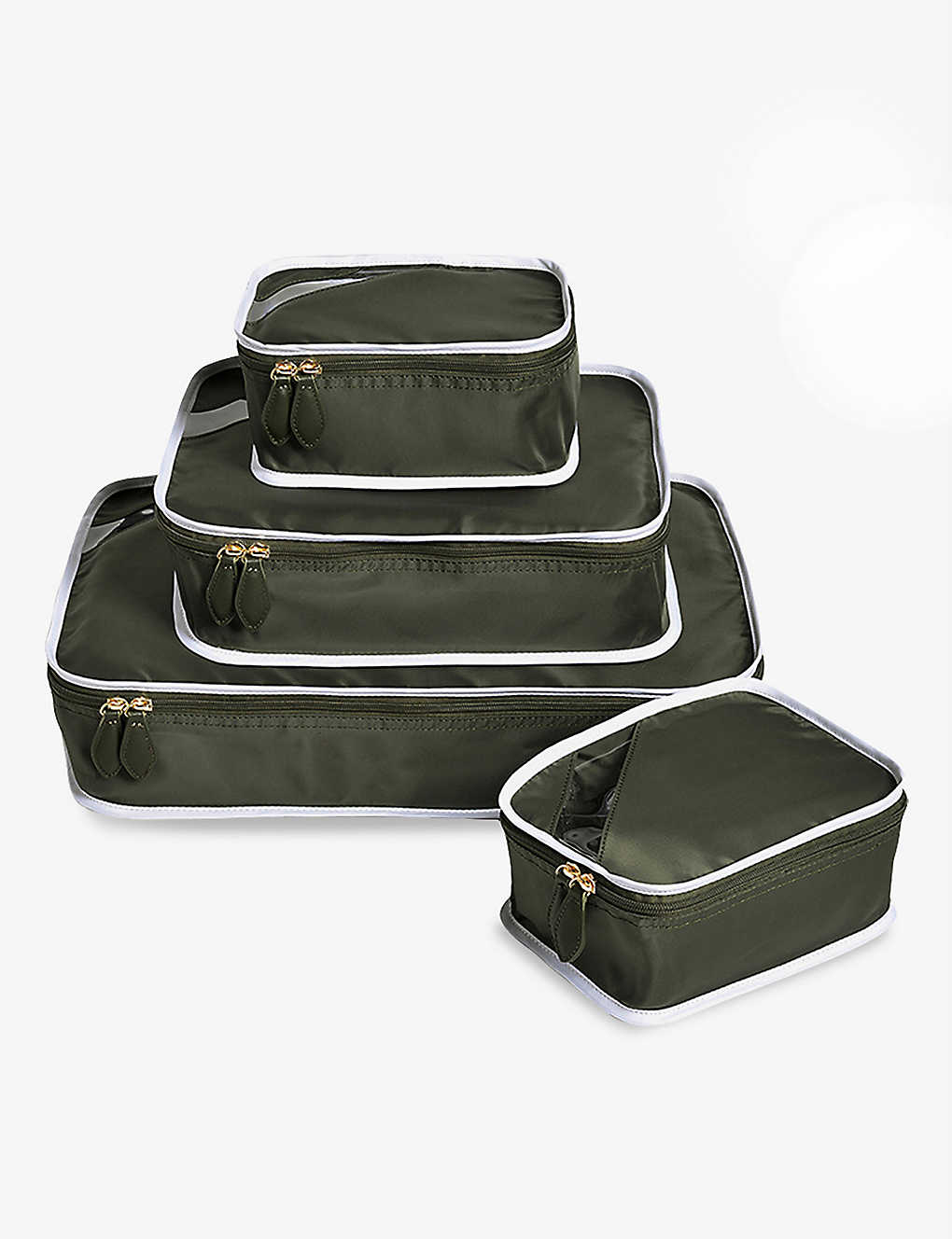 PARAVEL PARAVEL GREEN PACK OF FOUR RECYCLED-NYLON PACKING CUBES,57784022
