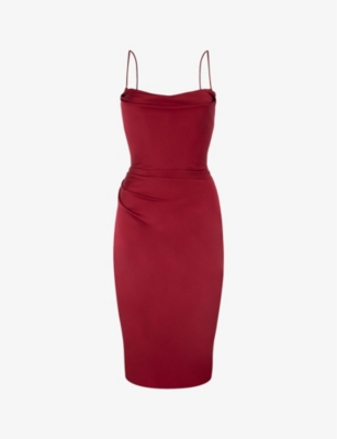 Hello world wine red midi dress best sale