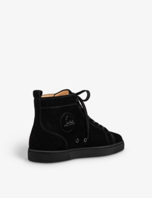 CHRISTIAN LOUBOUTIN Louis flat suede high-top trainers