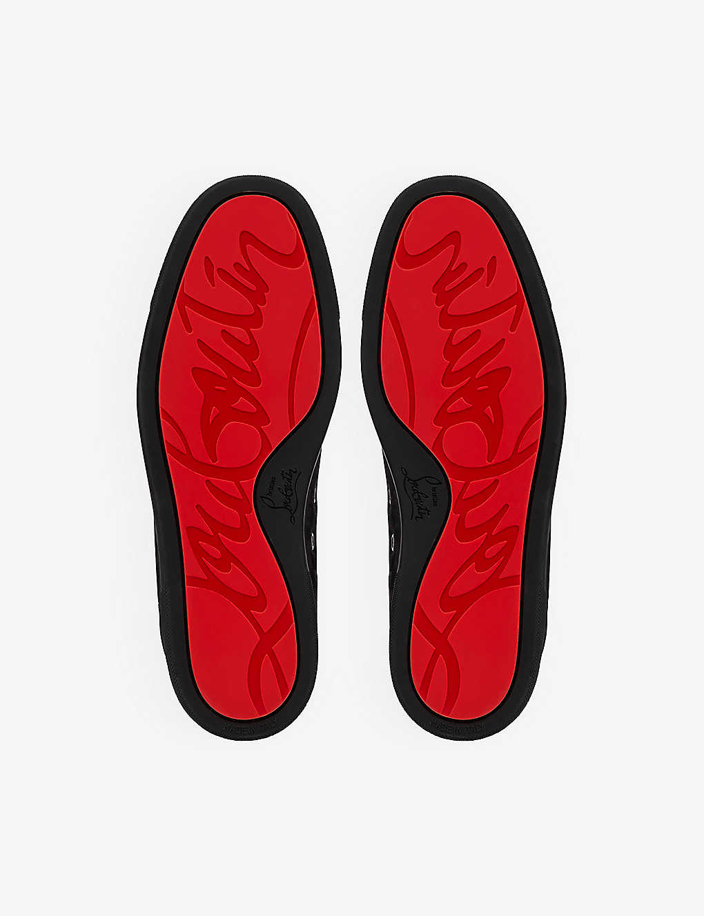 CHRISTIAN LOUBOUTIN Louis flat suede high-top trainers