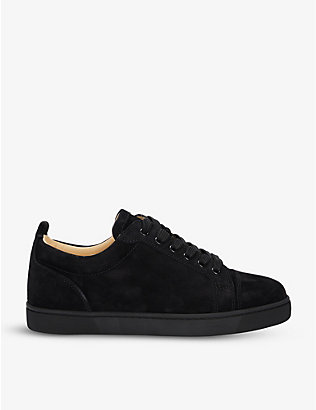 CHRISTIAN LOUBOUTIN: Louis Junior flat suede mid-top trainers