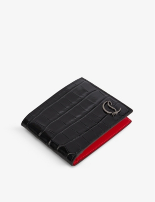 CHRISTIAN LOUBOUTIN Coolcard croc-embossed leather leather wallet