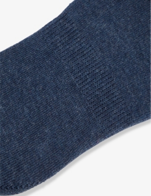Shop Falke Women's Navy Blue Women's Navy Blue Cotton Blend Striped Step Socks, Size: