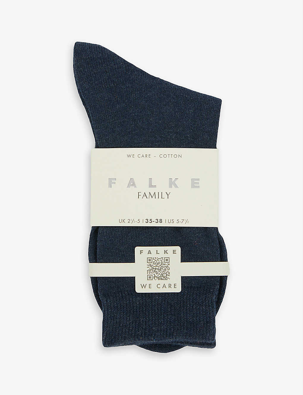 Falke Family Brand-print Stretch-cotton Blend Socks In 6499 Navyblue