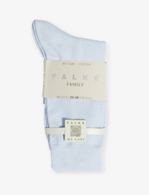 FALKE: Family brand-print stretch-cotton blend socks