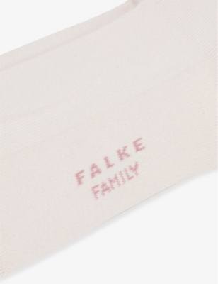 Falke Family Brand-print Stretch-cotton Blend Socks In 8458 Light Pink