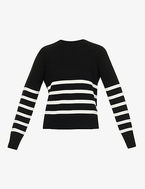 FRAME: Clean striped cashmere jumper