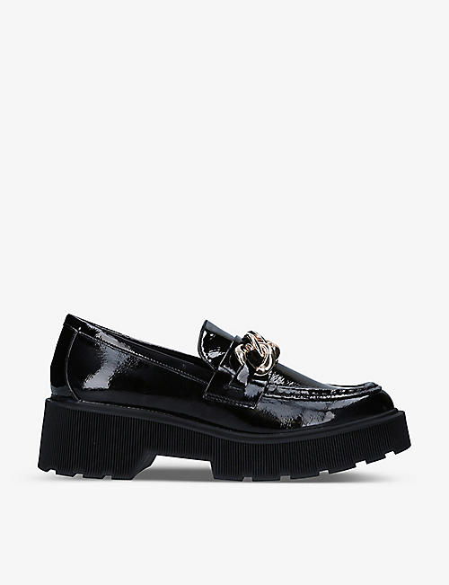 STEVE MADDEN: Meadow chain-detail faux-leather loafers