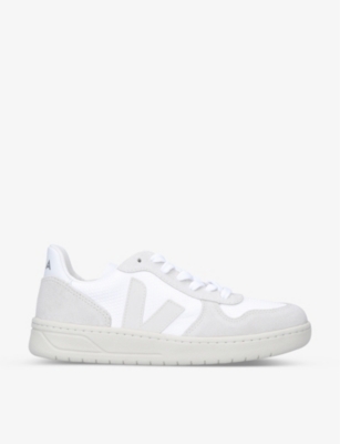 VEJA: Women's V10 logo-embroidered faux-leather trainers