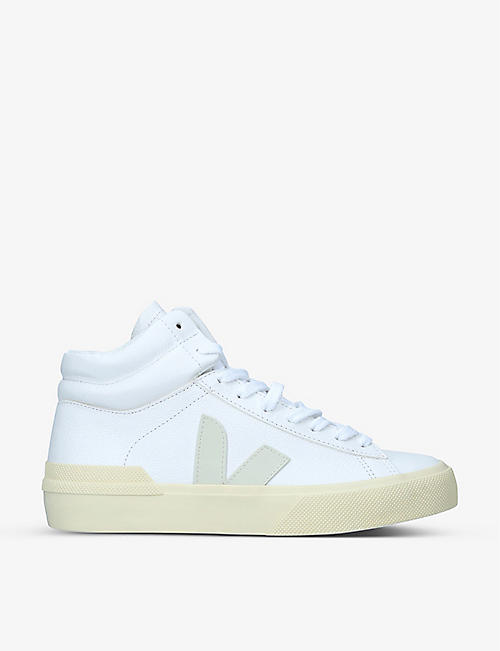 VEJA: Women's Minotaur logo-embroidered leather hi-top trainers