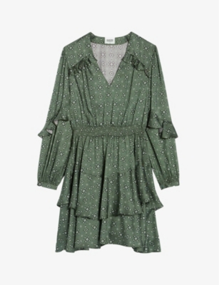 claudie pierlot green dress Rochelle Soft Satin Maxi Dress