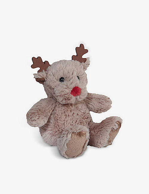THE LITTLE WHITE COMPANY: Jingles Reindeer small recycled-polyester soft toy 15cm