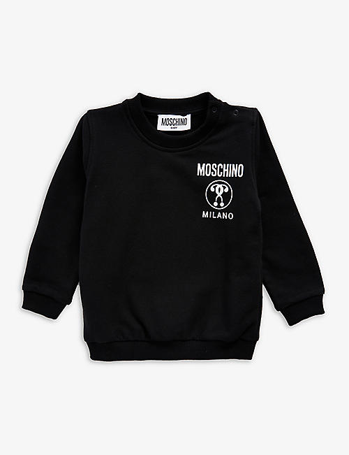 MOSCHINO: Milano logo-print cotton-jersey sweatshirt 3 months-3 years