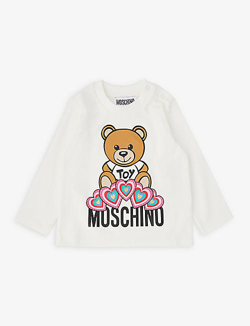 MOSCHINO: Toy Bear graphic-print stretch-cotton sweatshirt 3 - 36 months