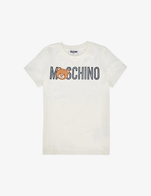 MOSCHINO: Bear-print stretch-cotton jersey T-shirt 4-14 years