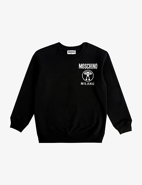 MOSCHINO: Milano logo-print stretch cotton-jersey sweatshirt 4-12 years