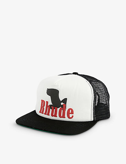 RHUDE：Americana 徽标刺绣梭织卡车司机帽