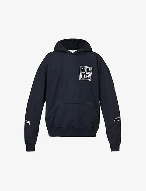 RHUDE: Relaxed-fit graphic-print cotton-jersey hoody