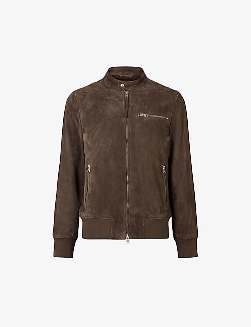 ALLSAINTS: Olmo zipped suede jacket