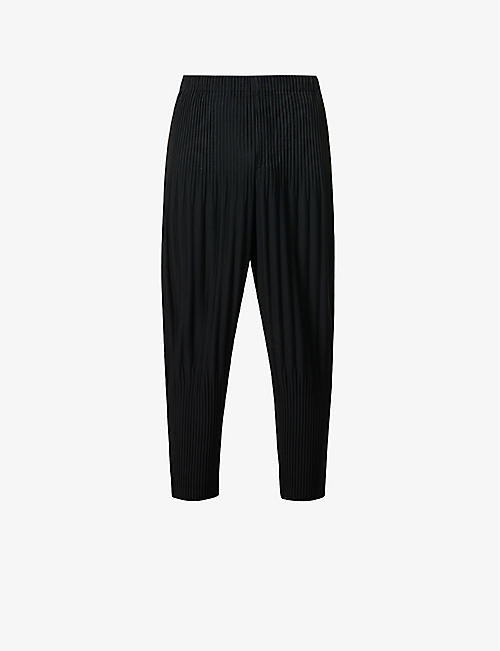 HOMME PLISSE ISSEY MIYAKE: Basics pleated balloon-leg relaxed-fit woven trousers