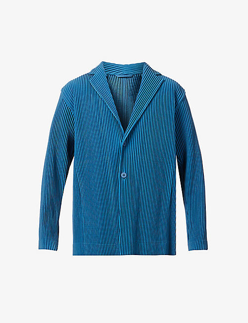 HOMME PLISSE ISSEY MIYAKE: Basics pleated relaxed-fit woven blazer