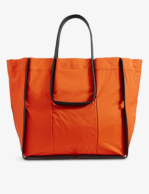 HOMME PLISSE ISSEY MIYAKE: Pole panelled shell tote bag