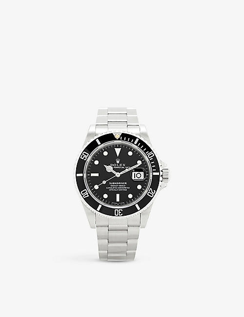 BUCHERER CERTIFIED PRE OWNED: Pre-loved Rolex J32210 Oyster Perpetual Submariner stainless-steel automatic watch