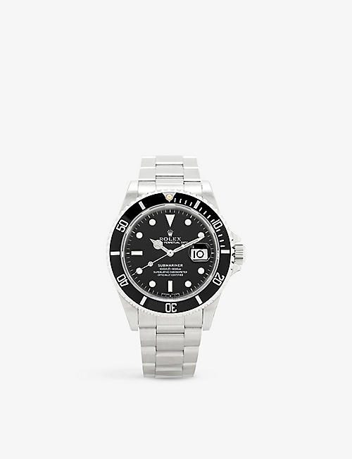 BUCHERER CERTIFIED PRE OWNED: Pre-loved Rolex J35708 Oyster Perpetual Submariner stainless-steel automatic watch