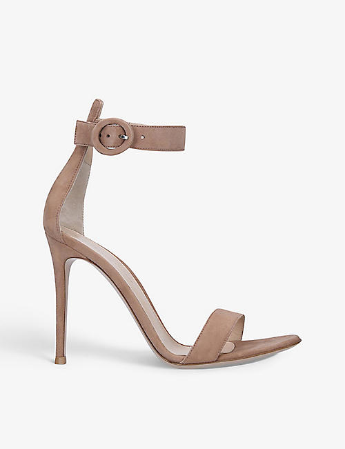 GIANVITO ROSSI: Portofino open-toe leather heeled sandals