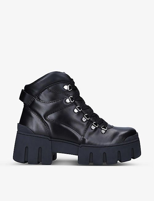 ISABEL MARANT: Mealie chunky leather ankle boots