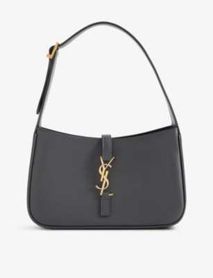 Saint Laurent - Storm Leather Monogram Hobo Shoulder Bag