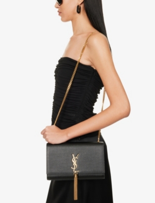 SAINT LAURENT Kate chain-tasselled medium leather shoulder bag