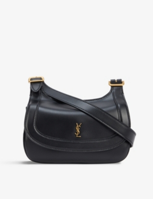 Saint Laurent Leather Medium Charlie Crossbody Bag in Black