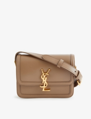 SAINT LAURENT Carre brand-plaque leather shoulder bag