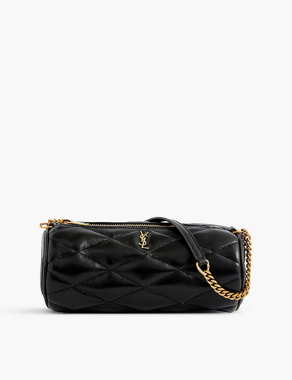 Saint Laurent Sade Xs Leather Shoulder Bag In Black/gold