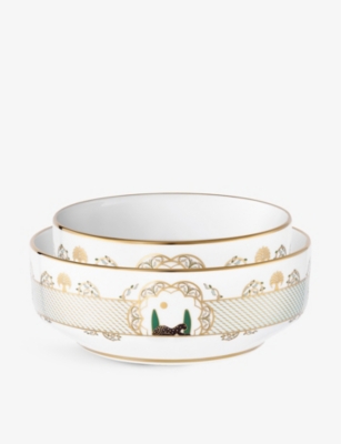 CARTIER: Panthère de Cartier porcelain bowls set of two