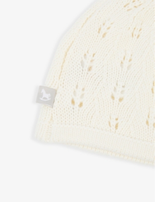 THE LITTLE TAILOR: Pointelle cotton-knit hat 0-12 months