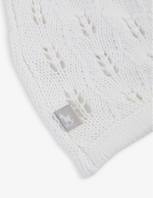 THE LITTLE TAILOR: Pointelle cotton-knit hat 0-12 months