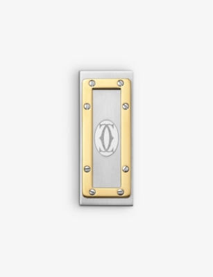 Cartier Mens Grey And Gold Santos De Stainless-steel Money Clip