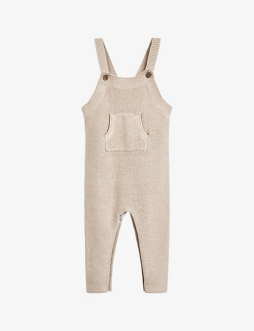 THE LITTLE TAILOR: Square-neck knitted dungarees 3-24 months
